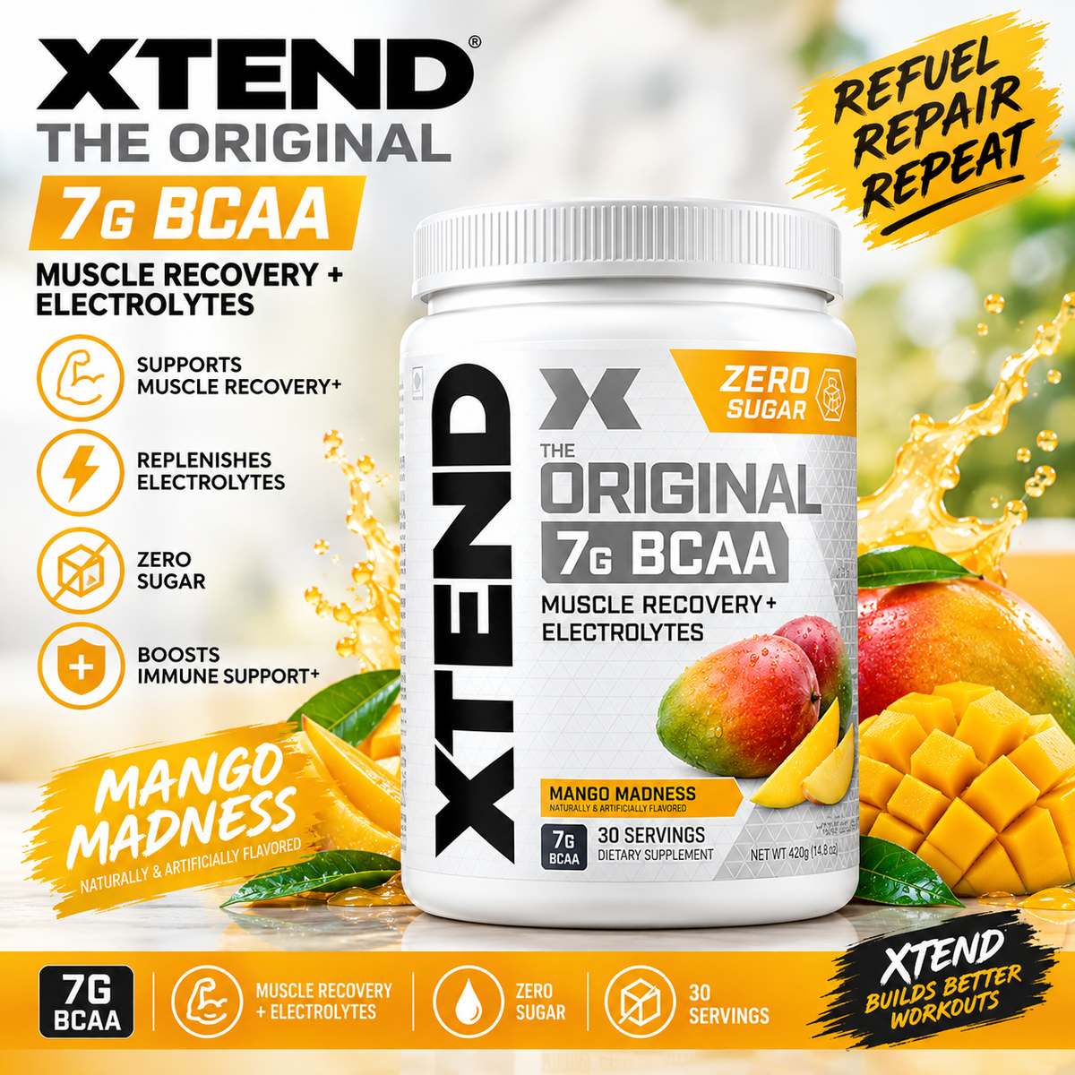 XTEND Original BCAA - Mango Madness (30 Servings)