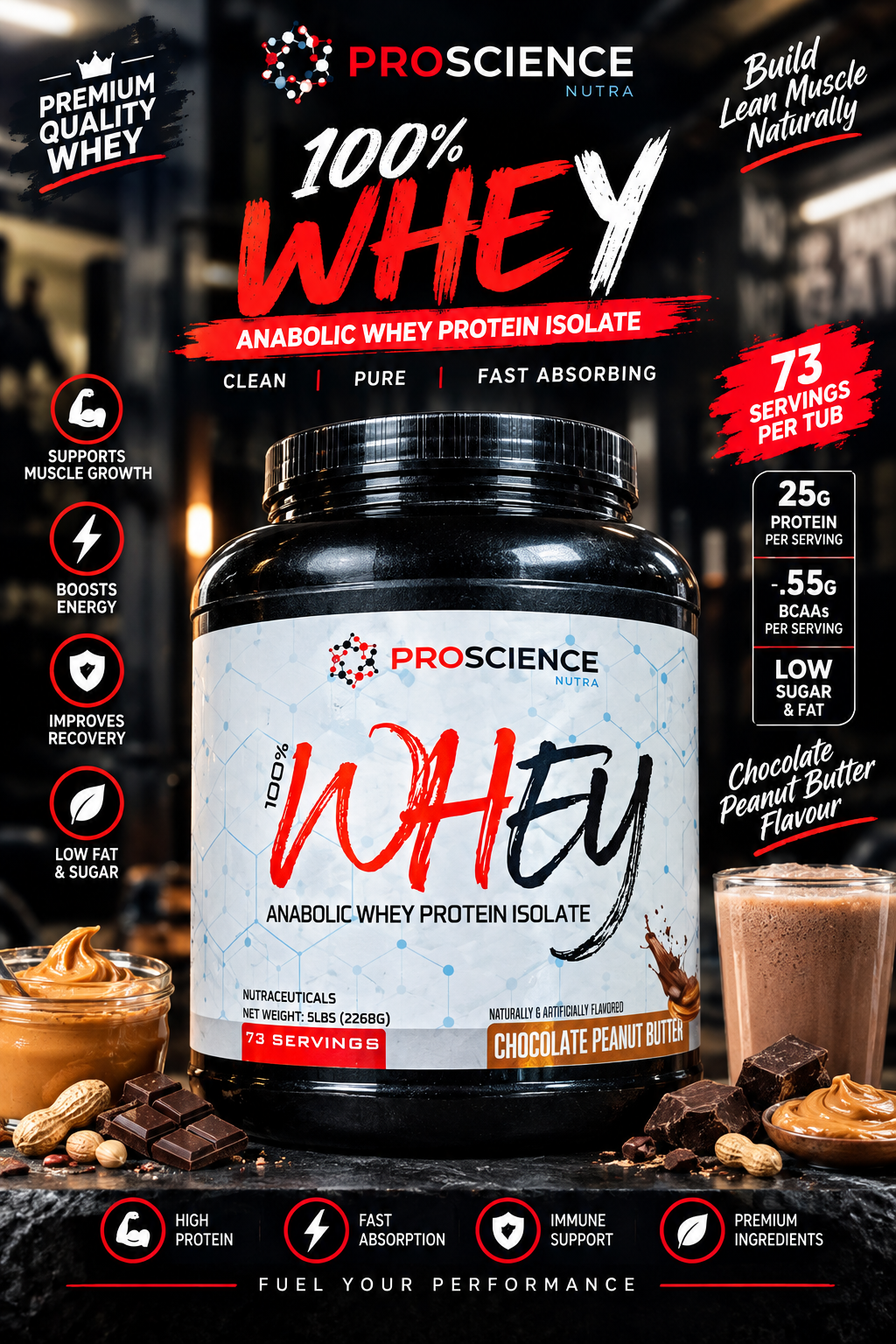 ProScience 100% Whey Protein Isolate - Chocolate Peanut Butter