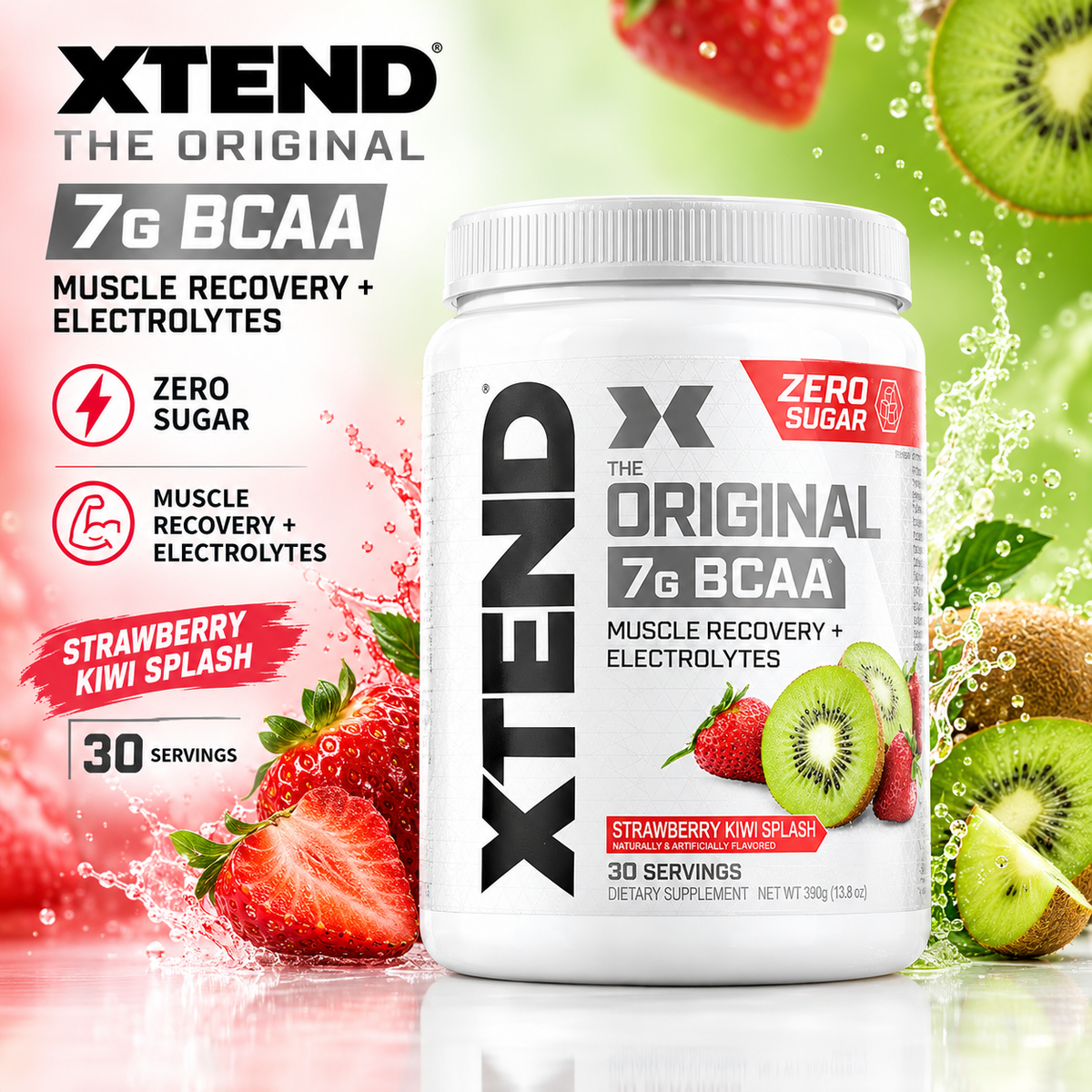 XTEND Original BCAA - Strawberry Kiwi Splash (30 Servings)