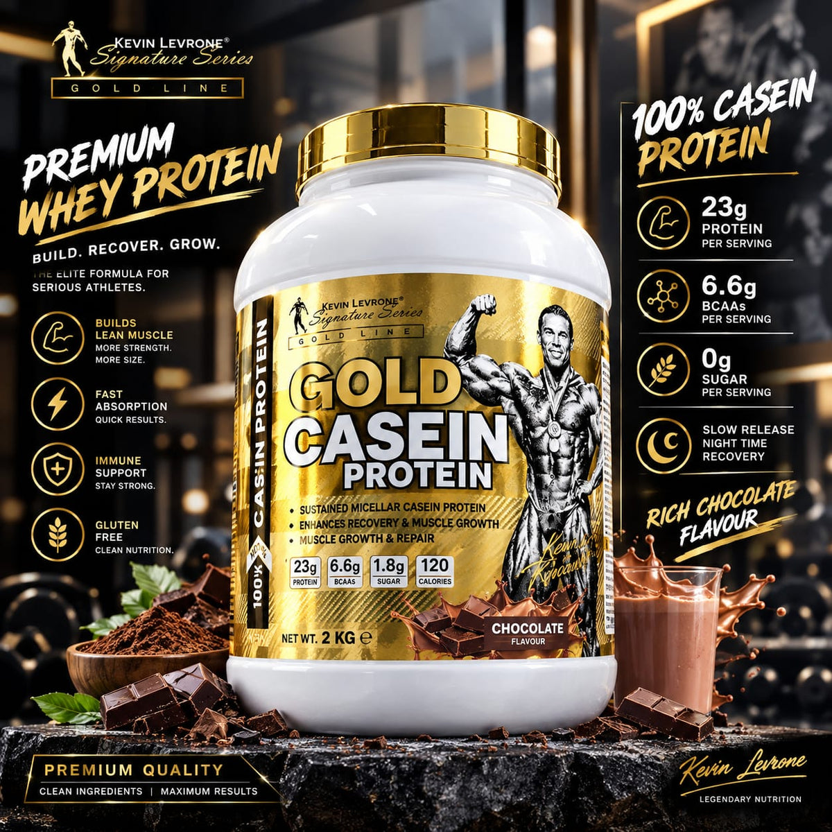 Kevin Levrone Gold ISO - 100% Whey Protein Isolate (Chocolate, 2kg)