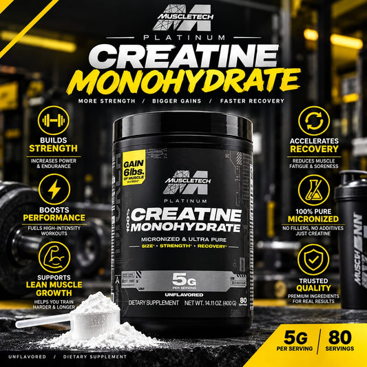 MuscleTech Platinum 100% Creatine Monohydrate - Unflavored (400g)