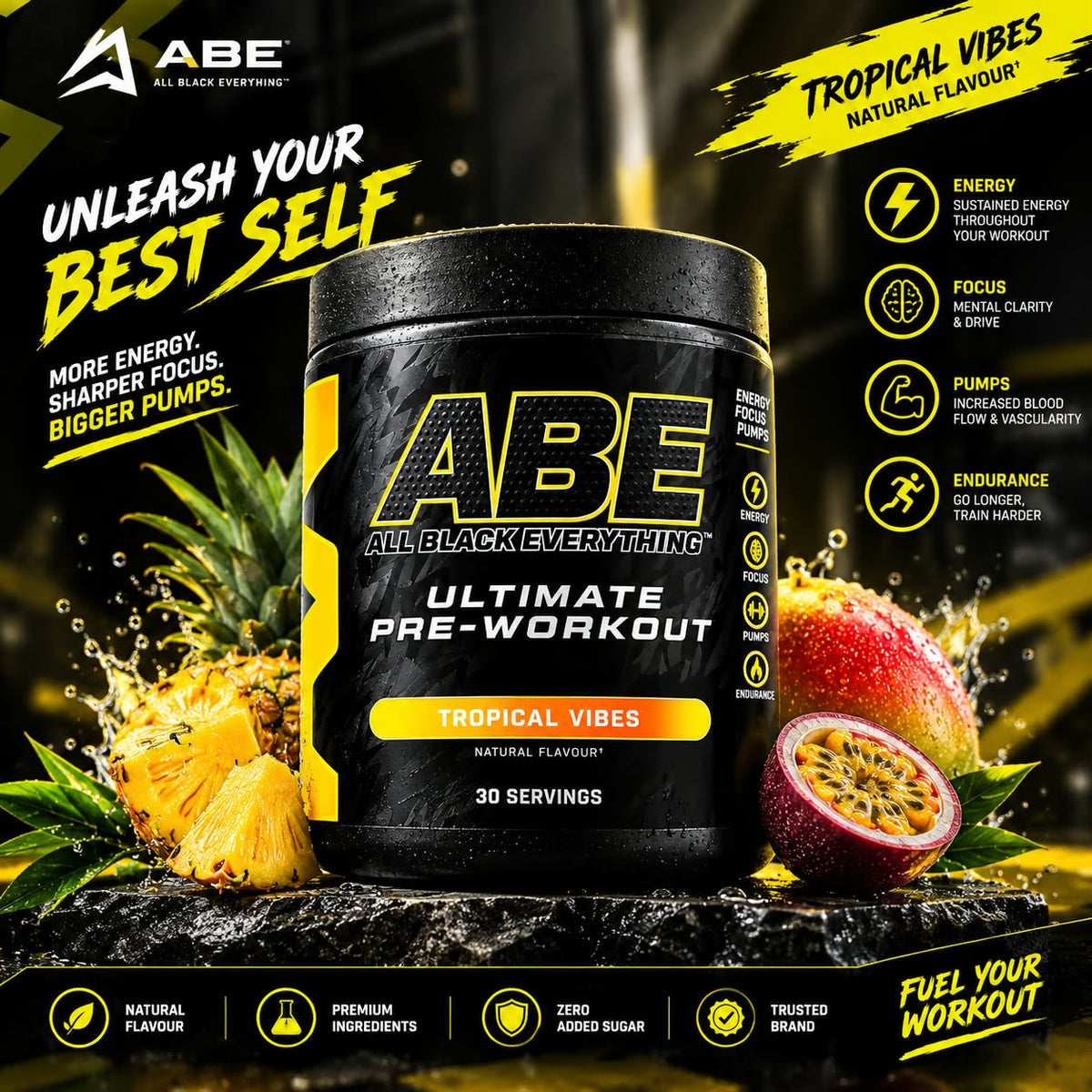 ABE Ultimate Pre-Workout - Tropical Vibes (30 Servings)