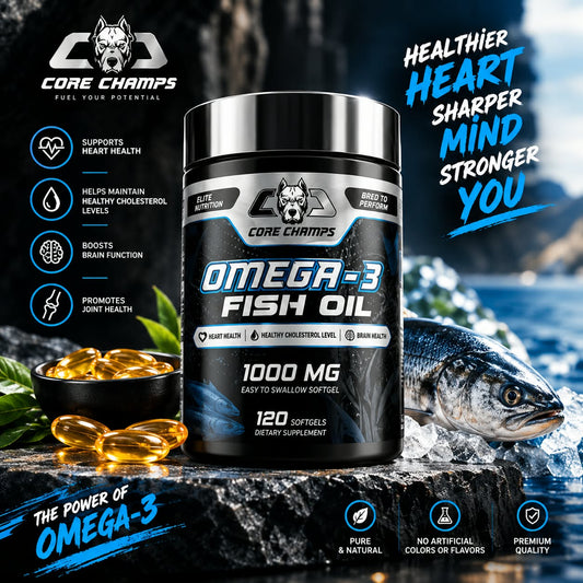 Core Champs Omega-3 Fish Oil - 1000mg (120 Softgels)