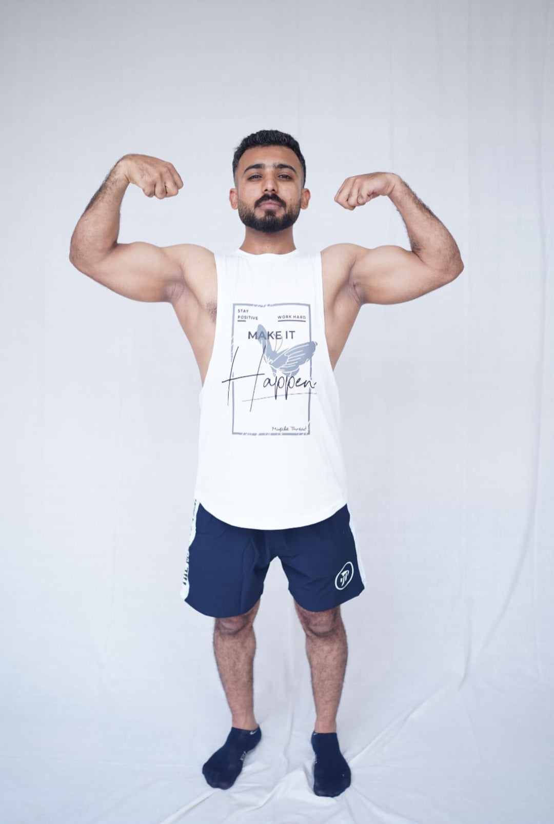 Muscle Thread Make It Happen Tank - White