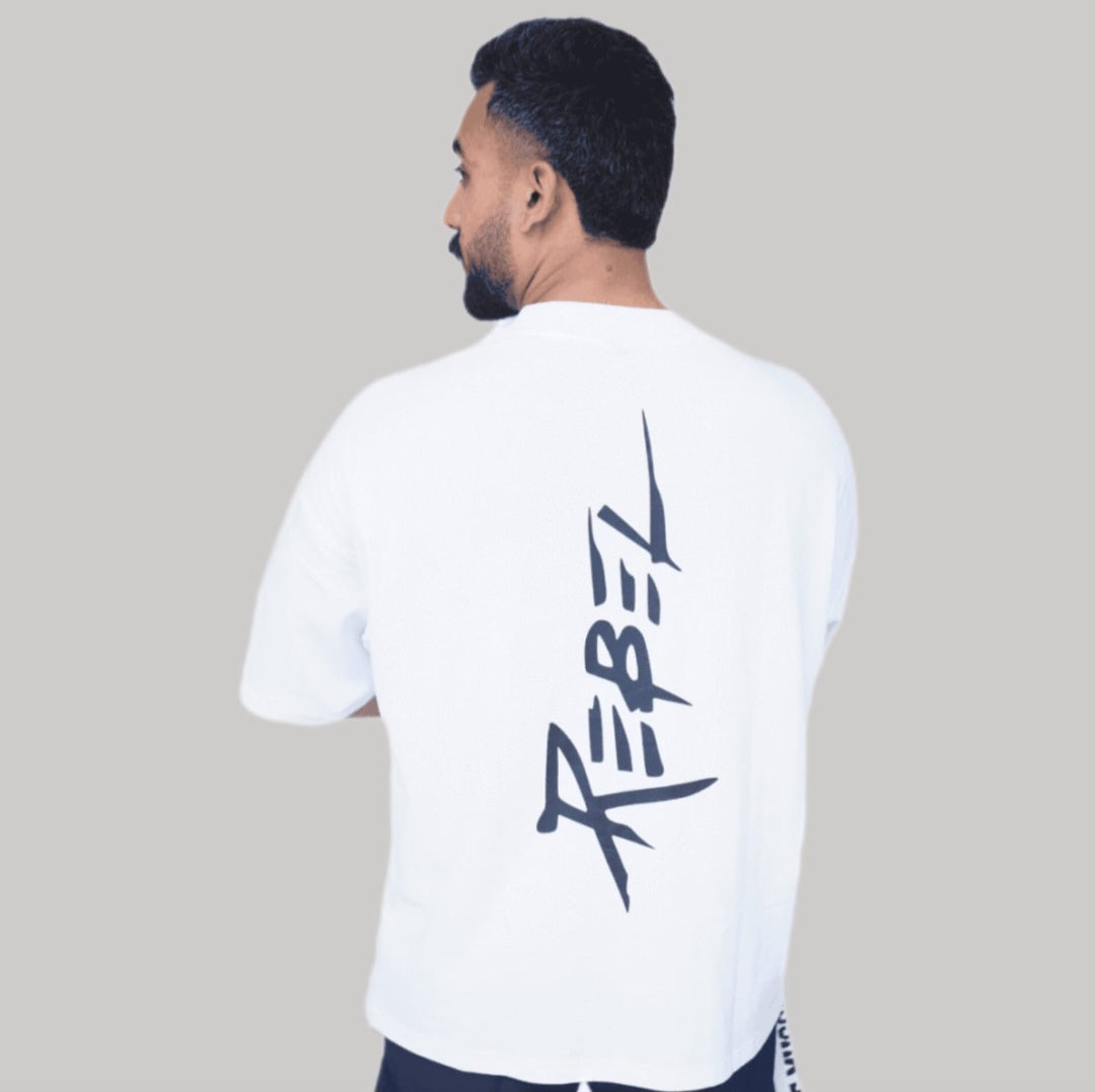 Muscle Thread REBEL Mode Oversized Tee - White