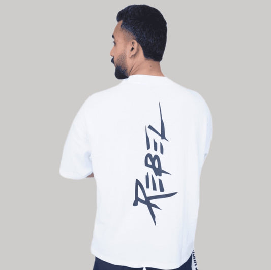 Muscle Thread REBEL Mode Oversized Tee - White
