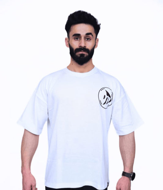 Muscle Thread REBEL Mode Oversized Tee - White
