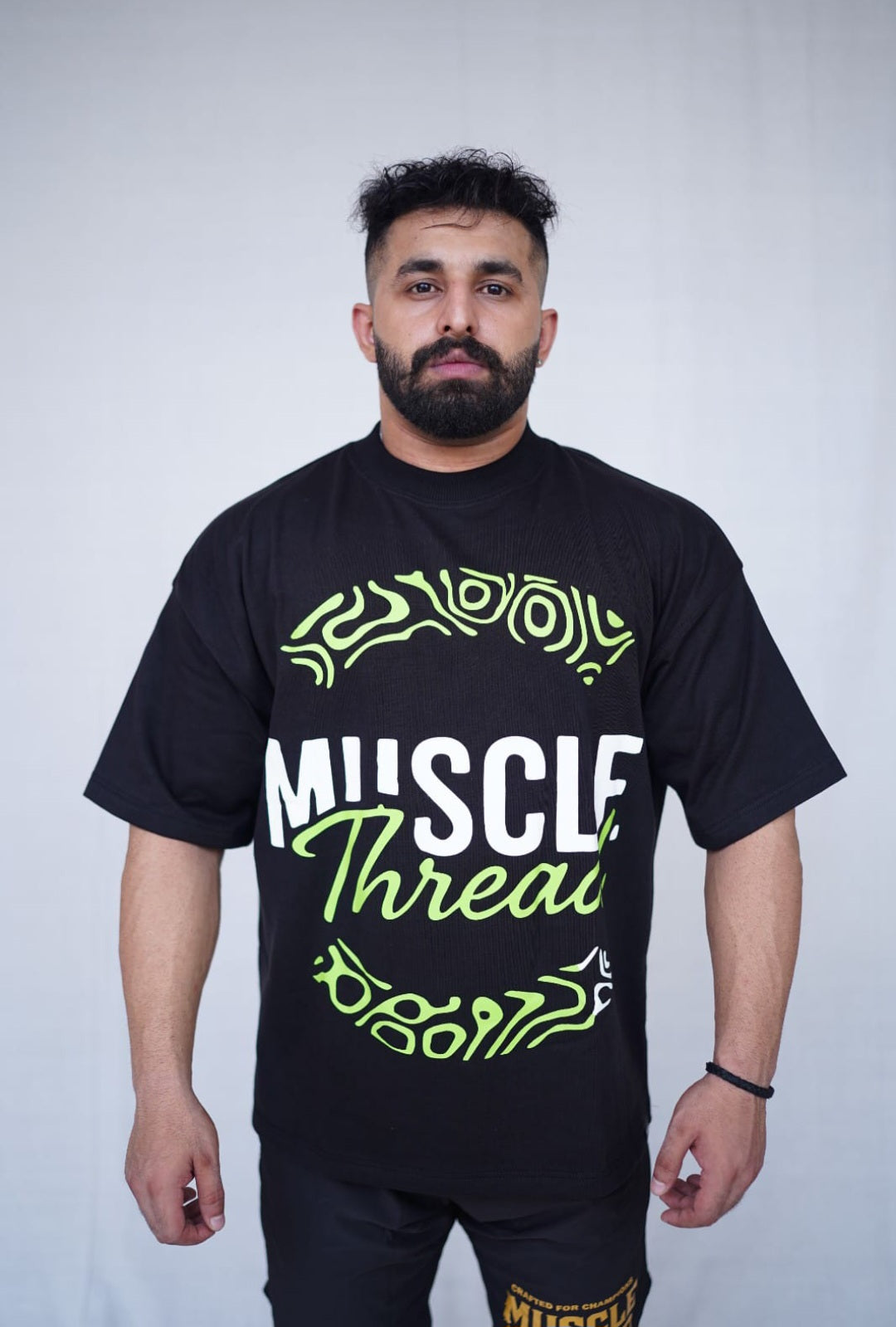 Muscle Thread Titan Flow Oversized Tee - Black