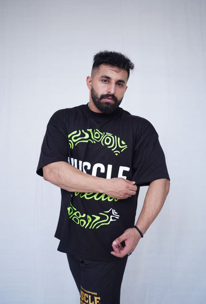 Muscle Thread Titan Flow Oversized Tee - Black