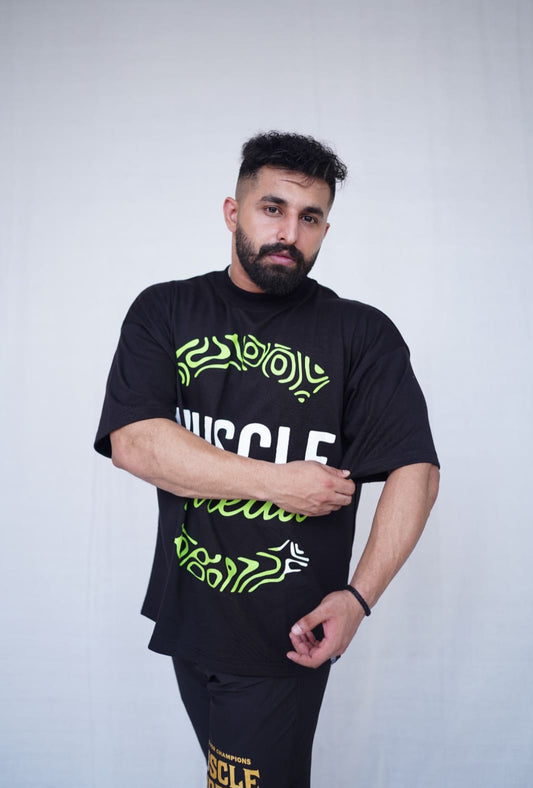 Muscle Thread Titan Flow Oversized Tee - Black
