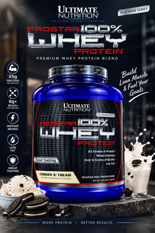 Ultimate Nutrition Prostar 100% Whey Protein - Cookies 'N' Cream (5 lbs)