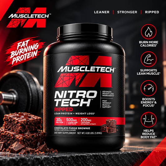 MuscleTech Nitro-Tech Ripped - Chocolate Fudge Brownie (4 lbs)